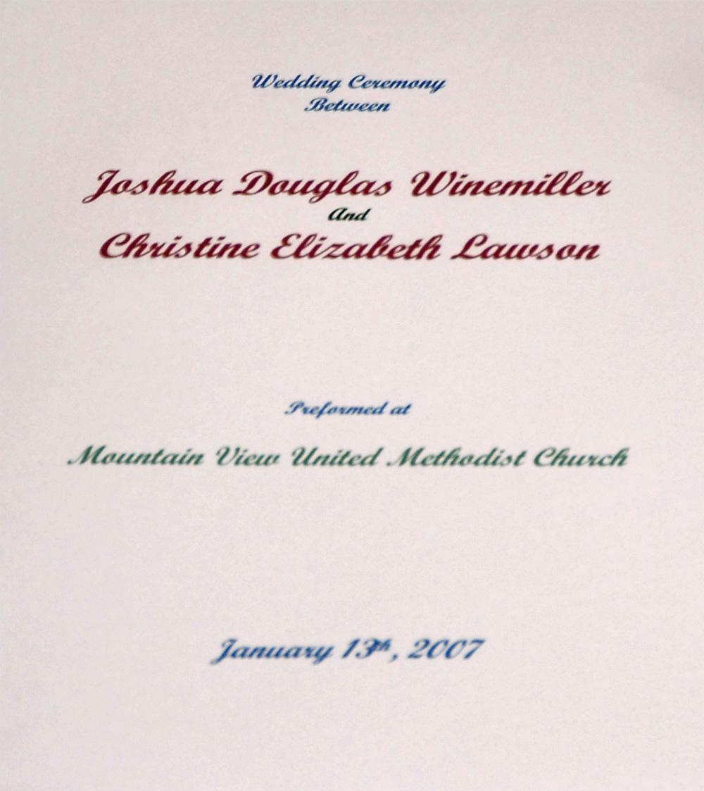 Josh and Christine Wedding